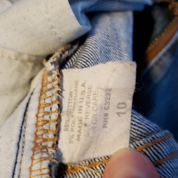 DAVID KAHN LAUREN JEANS Blue Dark Fade Rinse Straight Leg Size 10 - Picture 6 of 6